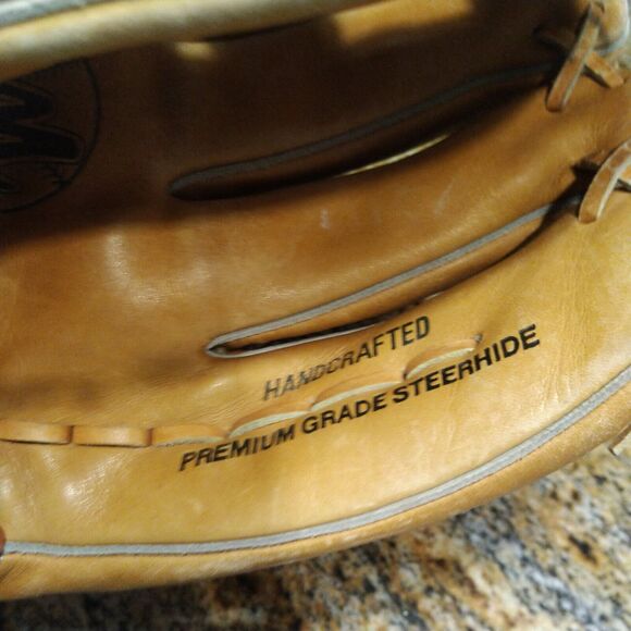 Big Mcgraw Brown Leather Right Hand Throw Baseball Glove Super Flex Pro Lock 174 - Picture 11 of 13